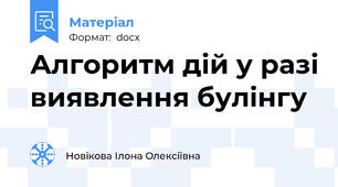 Алгоритм дій у разі виявлення булінгу
