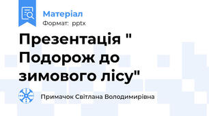 Презентація " Подорож до зимового лісу"