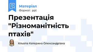 Презентація "Різноманітність птахів"