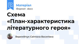 Схема «План-характеристика літературного героя»