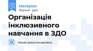 Організація інклюзивного навчання в ЗДО
