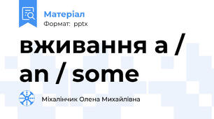 вживання a / an / some