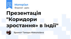 Презентація "Коридори зростання» в Індії"