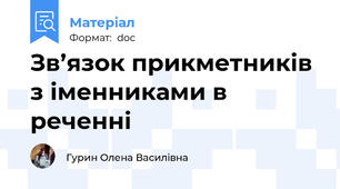 Зв’язок прикметників з іменниками в реченні
