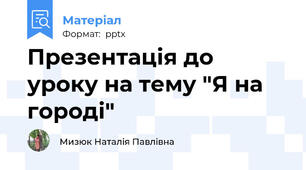 Презентація до уроку на тему "Я на городі"