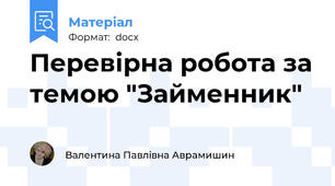 Перевірна робота за темою "Займенник"