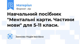 Навчальний посібник "Ментальні карти. Частини мови" для 5-11 класи.
