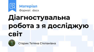 Діагностувальна робота з я досліджую світ