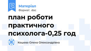 план роботи практичного психолога-0,25 год