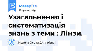 Узагальнення і систематизація знань з теми : Лінзи.