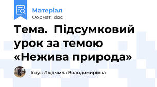 Тема.  Підсумковий урок за темою «Нежива природа»