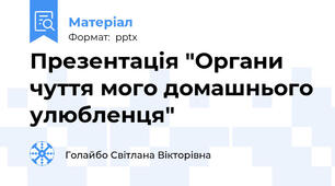 Презентація "Органи чуття мого домашнього улюбленця"
