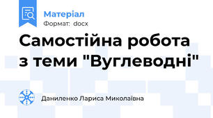 Самостійна робота з теми "Вуглеводні"