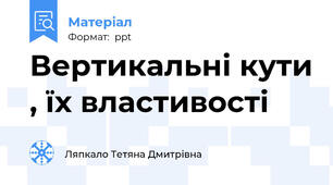 Вертикальні кути , їх властивості