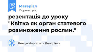 резентація до уроку "Квітка як орган статевого розмноження рослин."