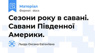 Сезони року в савані. Савани Південної Америки.