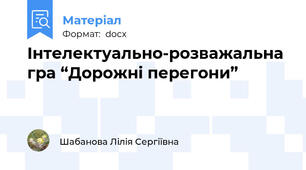 Інтелектуально-розважальна гра “Дорожні перегони”