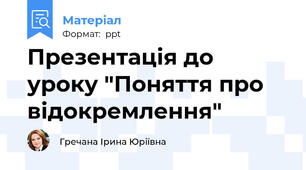 Презентація до уроку "Поняття про відокремлення"