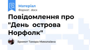 Повідомлення про "День  острова Норфолк"