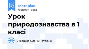 Урок природознавства в 1 класі