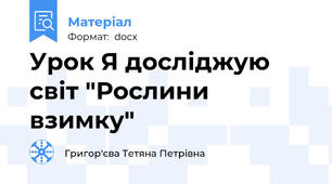 Урок Я досліджую світ "Рослини взимку"