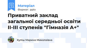 Приватний заклад загальної середньої освіти ІІ-ІІІ ступенів "Гімназія А+"