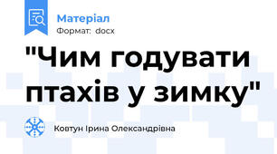 "Чим годувати птахів у зимку"