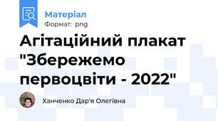 Агітаційний плакат "Збережемо первоцвіти - 2022"