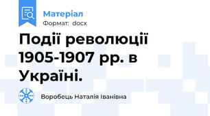 Події революції 1905-1907 рр. в Україні.