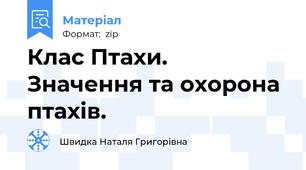 Клас Птахи. Значення та охорона птахів.