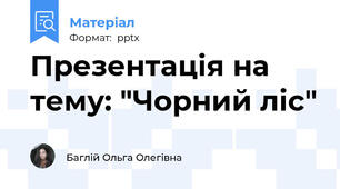 Презентація на тему: "Чорний ліс"