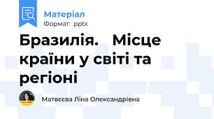 Бразилія. Місце країни у світі та регіоні