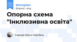 Опорна схема "Інклюзивна освіта"