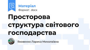 Просторова структура світового господарства