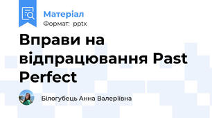 Вправи на відпрацювання Past Perfect