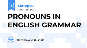 PRONOUNS IN ENGLISH GRAMMAR