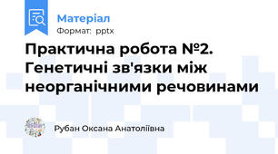 Практична робота №2. Генетичні зв'язки між неорганічними речовинами