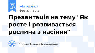 Презентація на тему "Як росте і розвивається рослина з насіння"