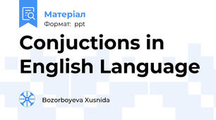 Conjuctions in English Language