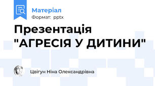 Презентація "АГРЕСІЯ У ДИТИНИ"