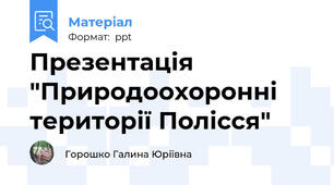 Презентація "Природоохоронні території Полісся"