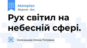 Рух світил на небесній сфері.
