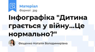 Інфографіка "Дитина грається у війну...Це нормально?"