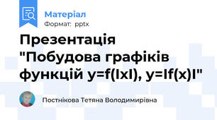 Презентація  "Побудова графіків функцій у=f(ІхІ), у=Іf(x)І"