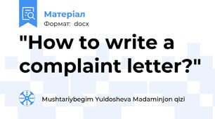 "How to write a complaint letter?"