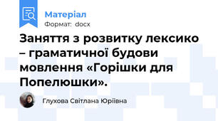 Заняття з розвитку лексико – граматичної будови мовлення «Горішки для Попелюшки».