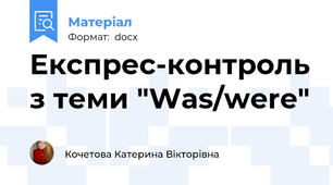 Експрес-контроль з теми "Was/were"