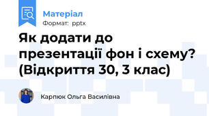 Як додати до презентації фон і схему? (Відкриття 30, 3 клас)