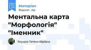 Ментальна карта "Морфологія" "Іменник"