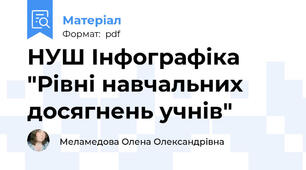 НУШ Інфографіка "Рівні навчальних досягнень учнів"